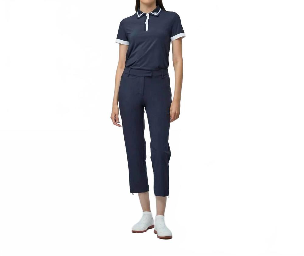NEW TILLEY tech stretch cropped pant in navy